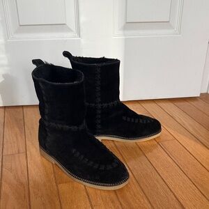 Freda Salvador Black Suede Winter Boots